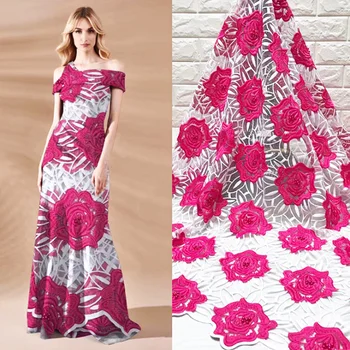 

African Beaded Embroidery Tulle Lace Fabric African French Lace Fabric High Quality Nigerian Embroidery Tulle French Lace