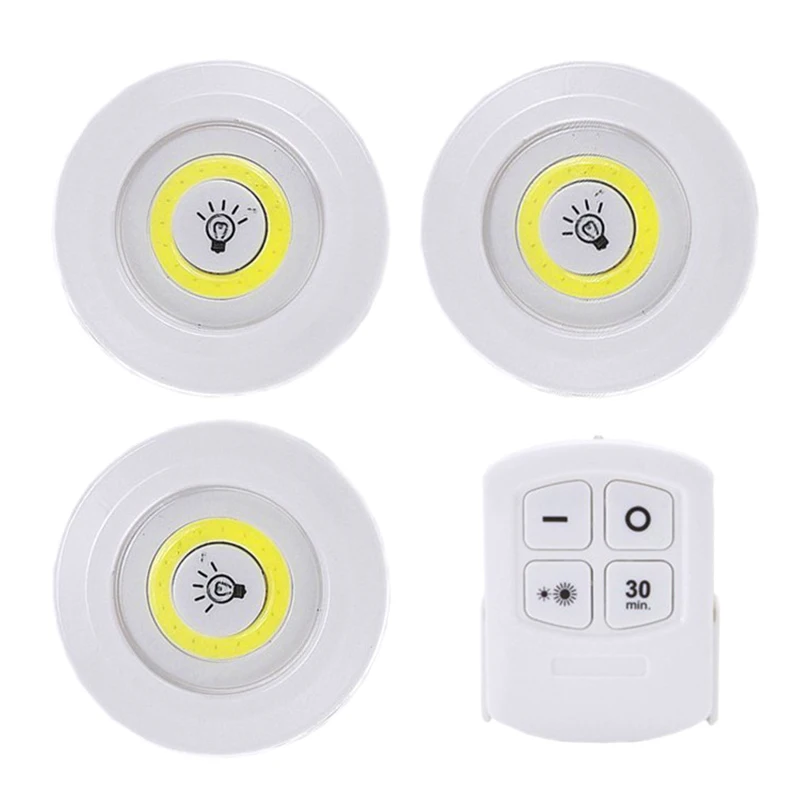 Светодиодная подсветка под шкаф с регулируемой яркостью COB светодиодный светильник с пультом дистанционного управления на батарейках ночной Светильник s для шкаф для одежды ванная