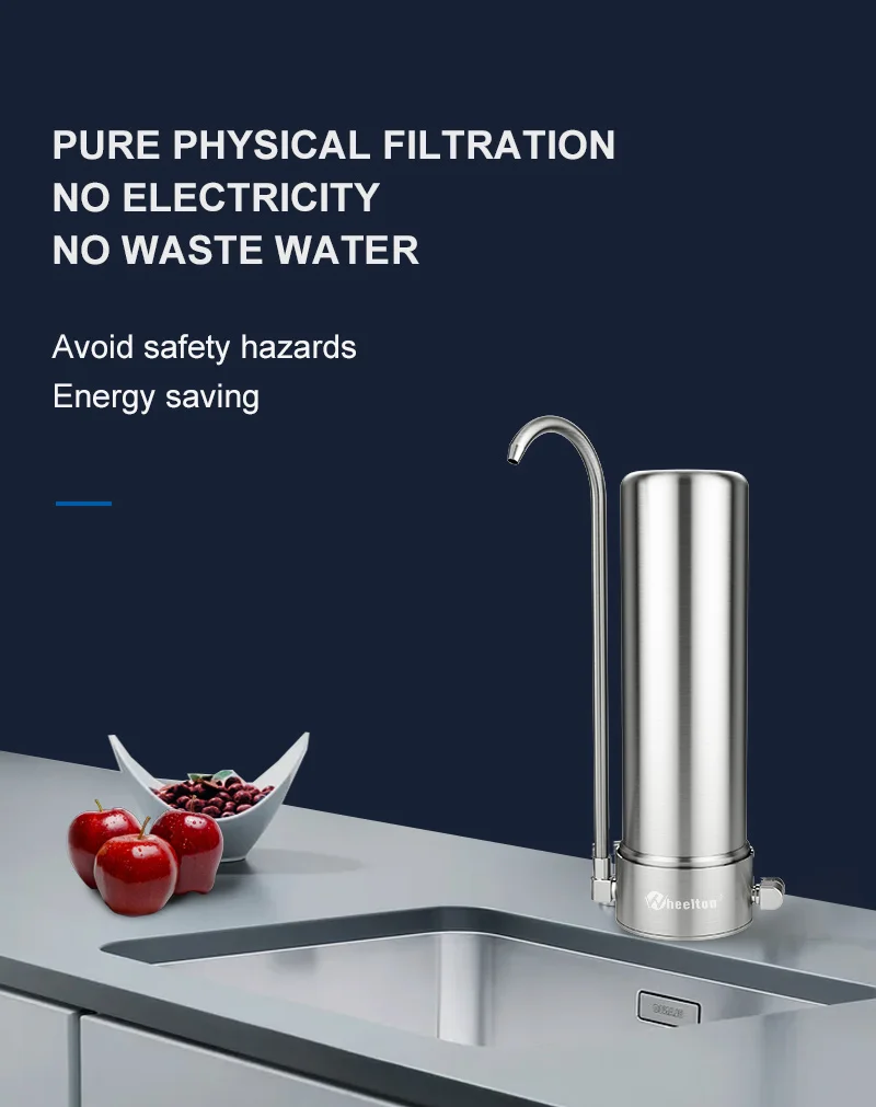 Wheelton Kitchen Drinking Water Filter Countertop Filtration System