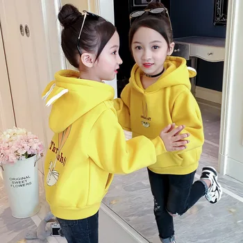 

2019 new style boy's jacket girl's autumn winter clothing children's thickened rabbit sweater fashion Hoodie coat Teen 4-14Y 268