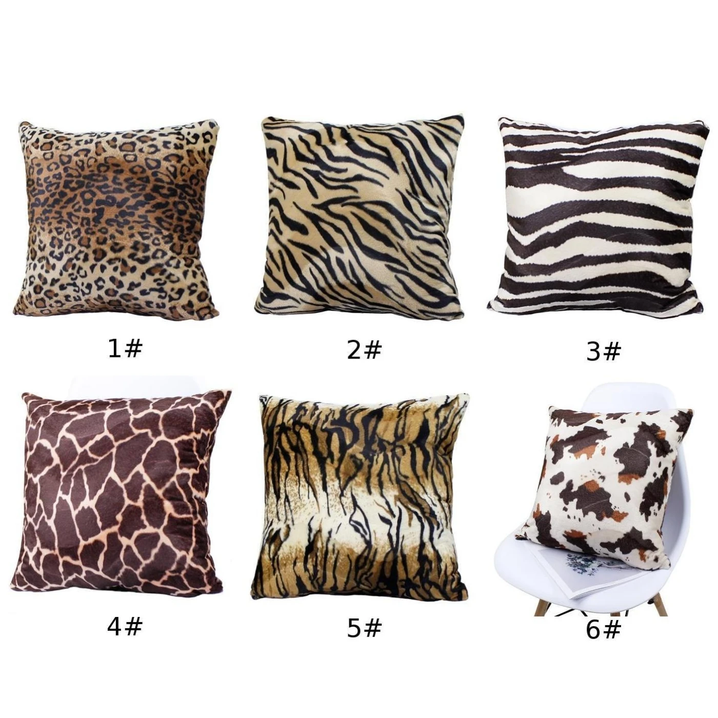 Различные животные печати леопарда Зебра бросок Наволочки Чехол для дивана гостиной Чехлы W