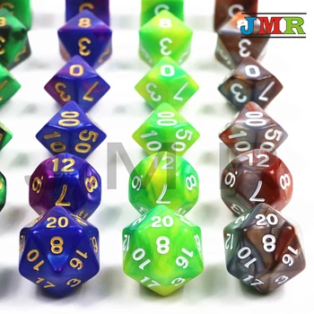 

Brand New 7pcs Dice Set with Nebula Effect Poker D&d D4,d6,d8,d10,d12,d20 Polyhedral Dice,For Rpg Dnd Board Game,as Gift