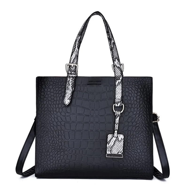 

2020 new popular crocodile pattern handbag shoulder messenger bag ladies large capacity