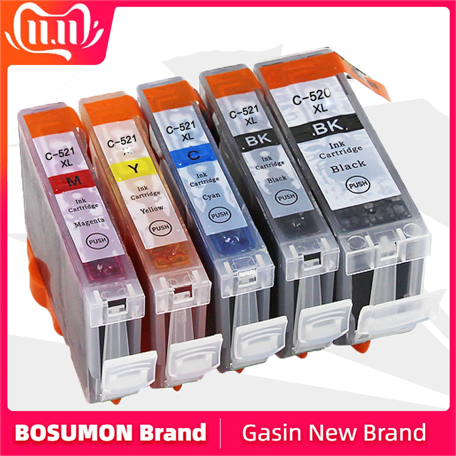 5 шт. canon 520x521 чернильный картридж для принтера Canon принтерам PIXMA IP3600 IP4600 IP4700 MP540 MP550