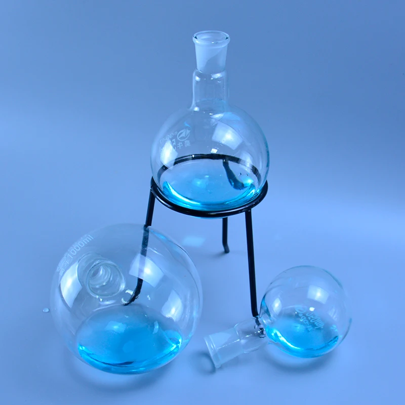 50/100/250/500/1000/2000ml 24/29 single neck round-bottom flask Boiling Flask round bottom short neck standard ground mouth Lab Volumetric Flask Lab Glass Supplies