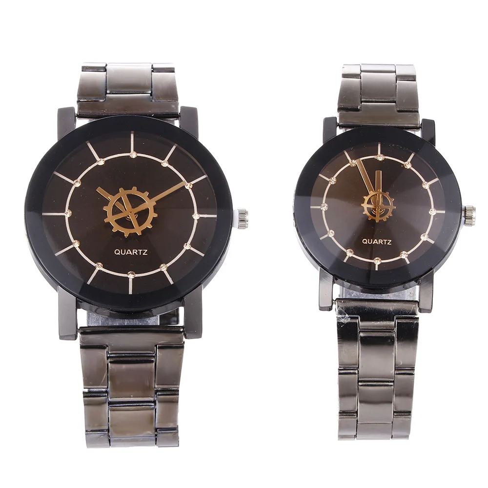 

New Style Steel Belt Gear Watch Men And Women Couples Quartz Watch Multilateral Rhombus Steel Belt STUDENT'S Watch Gd1002
