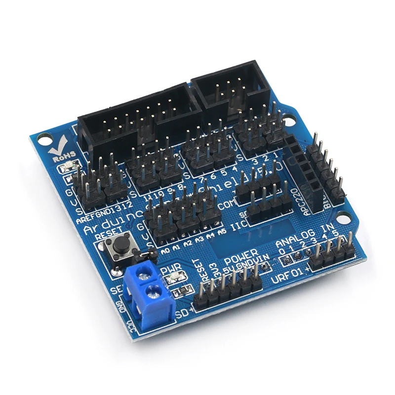Sensor Shield UPGRADE V5.0 sensor expansion board UNO MEGA R3 V5 for Arduino IIC Sensor Shield UPGRADE V5.0 sensor expansion board UNO MEGA R3 V5 for Arduino IIC