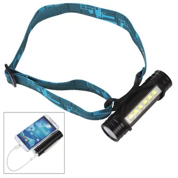 

Powerful 4 In 1 LED Headlamp 6 LED Waterproof Headlight USB Rechargeable 3 Modes Head Torch Lamp Camping Hunting Light