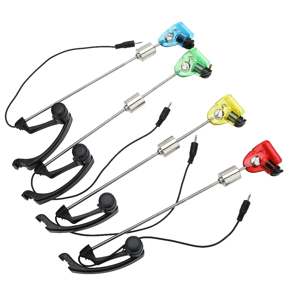 

Lixada Carp Fishing Swinger Set 4pcs Colors LED in Case Illuminated Swinger with Box Fishing Accessories