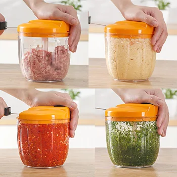 

Household New Style Kitchen Multi-function Vegetable Chopper Manual Meat Stuffing Meat Foam Machine Twisted Vegetables Stir Vege