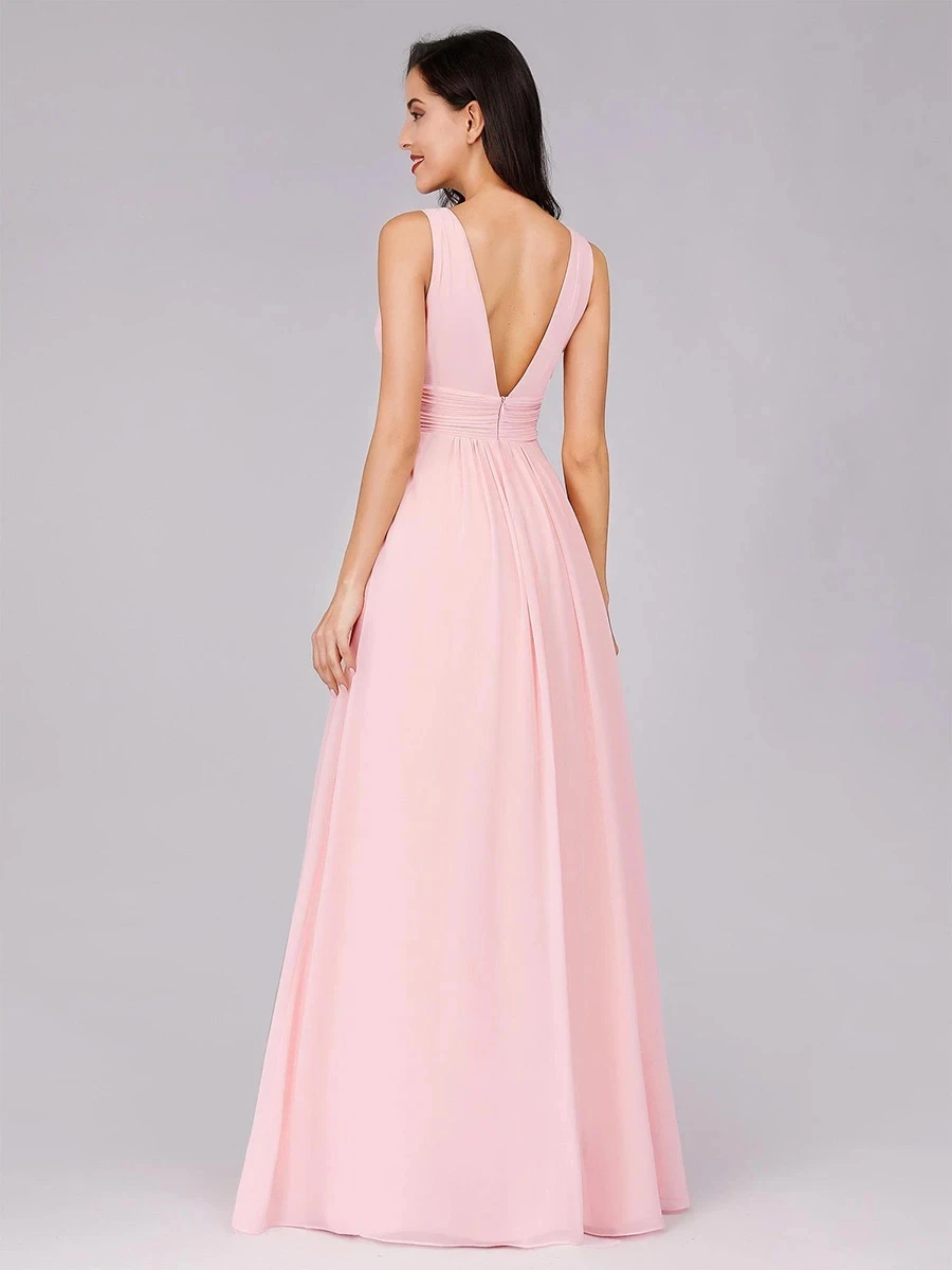 Elegant Deep V-neck Maxi Long Wholesale Evening Gowns