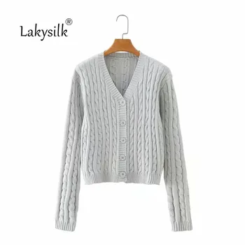 

Women Solid Grey Sweaters 2020 New Long Sleeve Winter Sweater Jumpers Candy Color Harajuku Chic Short Sweater Twisted Pull