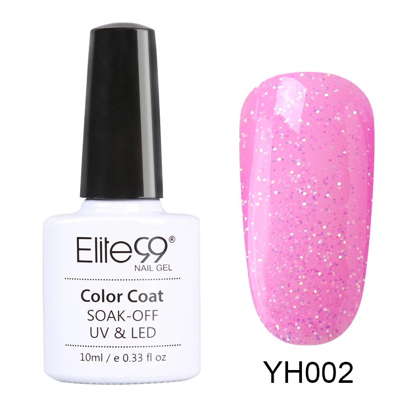 Elite99 10 мл Розовый Цветной Гель-лак для ногтей Soak Off Маникюр праймер верхнее покрытие Гель-лак Полупостоянный Гибридный гвоздь арт-гель лак - Цвет: YH002