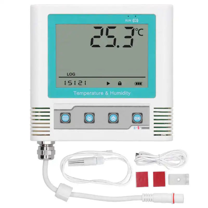 

Temperature Data Logger USB External LCD Display Accurate Recorder Sensor Probes DC 5V External Temperature Sensor