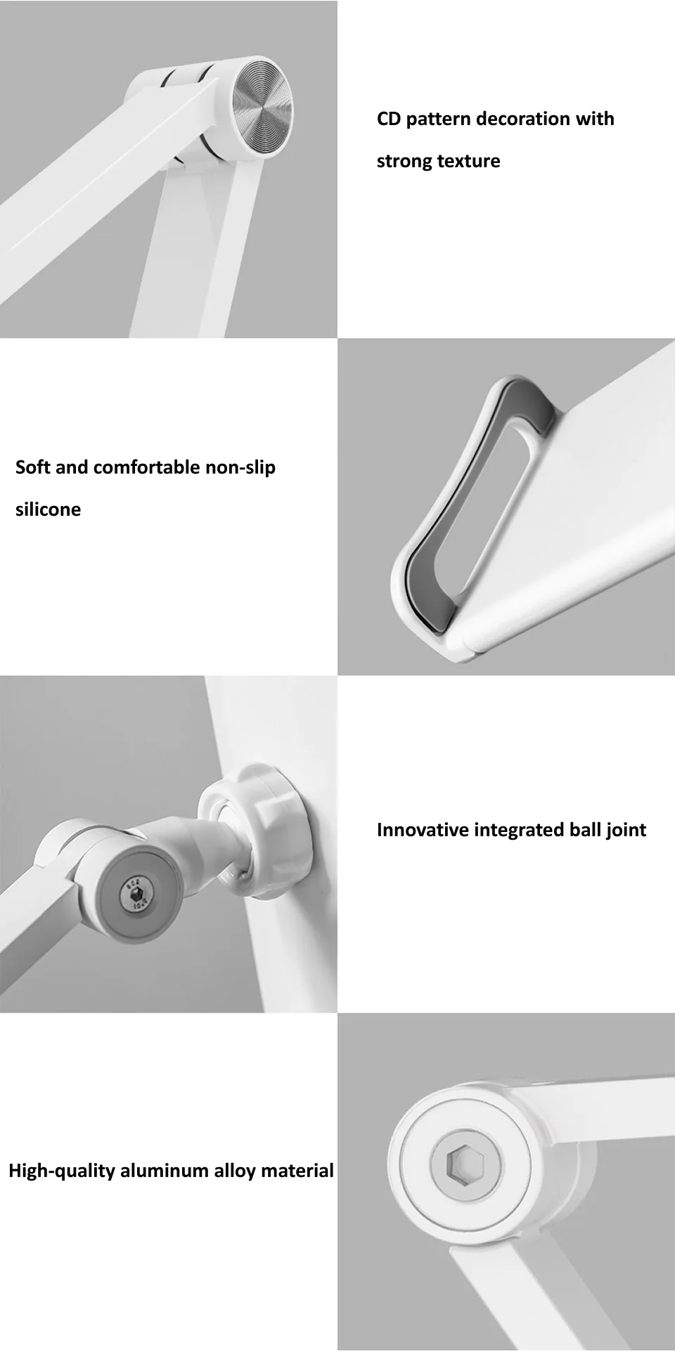 tablet multi ângulo ajustável três eixo design