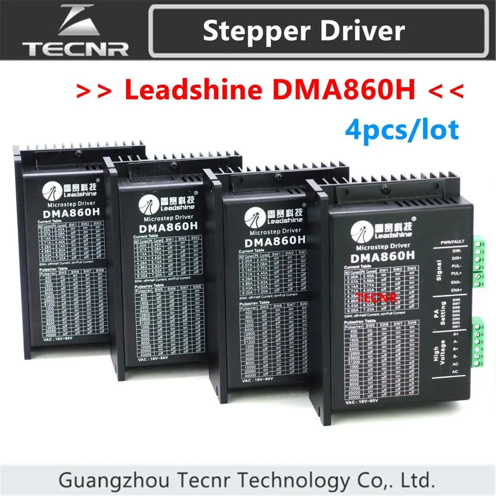 4 шт. оригинальный драйвер Leadshine DMA860H DC 24 80 в для 86/110 2 фазный шаговый двигатель