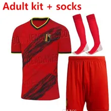 19 20 взрослых Комплект носков дома красный DE BRUYNE R. LUKAKU E. HAZARD kompani Бельгия рубашка M. DEMBELE евро Бельгия Футбол Джерси