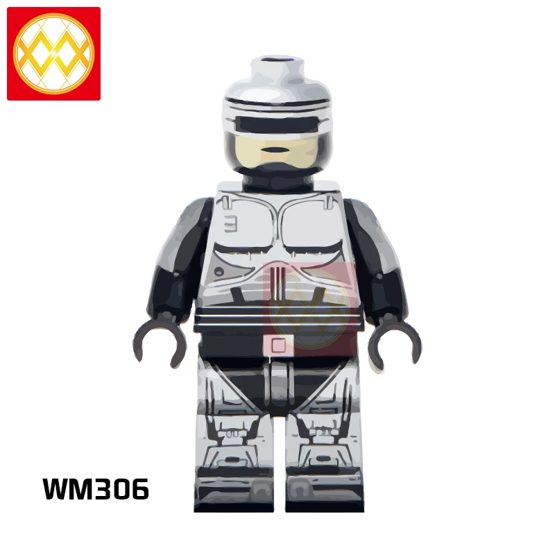 WM306 Hello Boy Ghost мотоциклист Гидра строительные блоки Surfur Firestorm Robocop Blade Supervillians красные игрушки в форме черепа детские подарки - Цвет: WM306