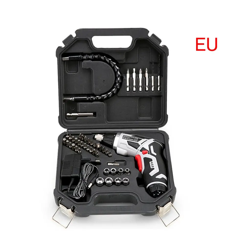 

46 In 1 Set 4.0V Cordless Electric Screwdriver Rechargeable 300mAh EU Plug Electric Hand Drill Grinder Power Tools