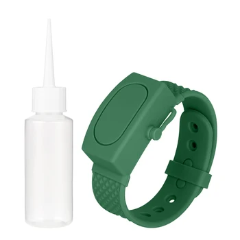 

Wristband Hand Dispenser Refillable Silicone Bracelet for Hand Washing 15ml Wearable Hand Dispenser with 50ml Bottle