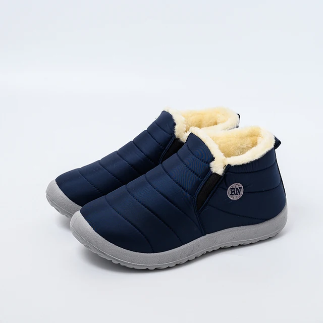 Botas de nieve impermeables para mujer, zapatos planos informales, botines  de mu | eBay