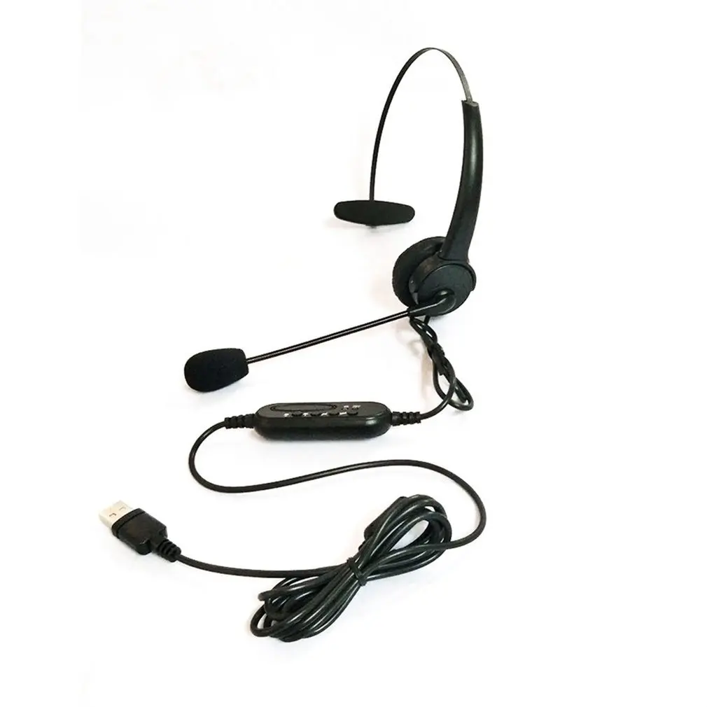 

Telephone Traffic Headset USB Port 360 Rotatable Call Centre Noise Cancelling Headset With Microphone Volume Adjustable