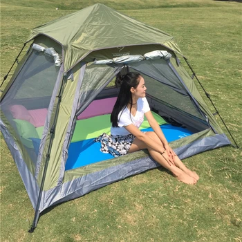 

Outdoor Quick Automatic Opening Camping Beach Tent Family Waterproof Sun Protection Tent Awnings Garden Pergola 3-4 Person