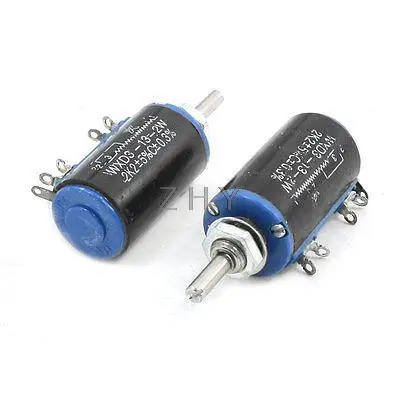 2.2Kohm 2W 4mm Dia Drive Shaft WXD3-13 Rotary Wire Wound Potentiometer 2Pcs |