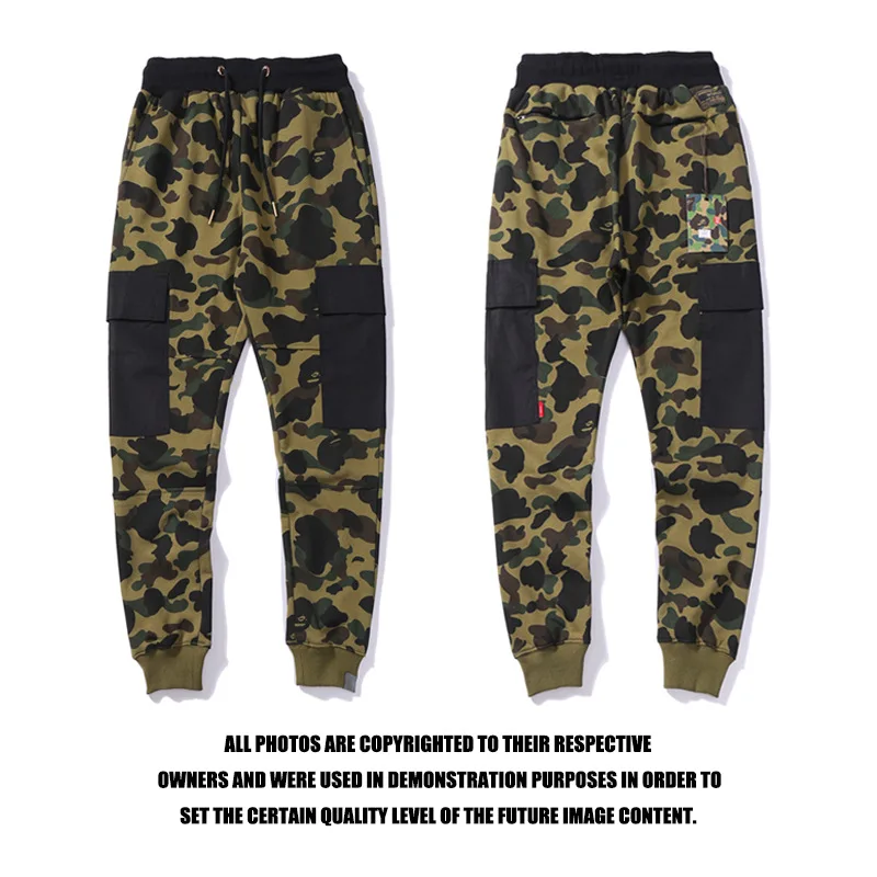 

2019 New Style Men's Europe And America Military-Style Camouflage Side Pocket Ankle Banded Pants Thin Jogging Sports Casual Trou