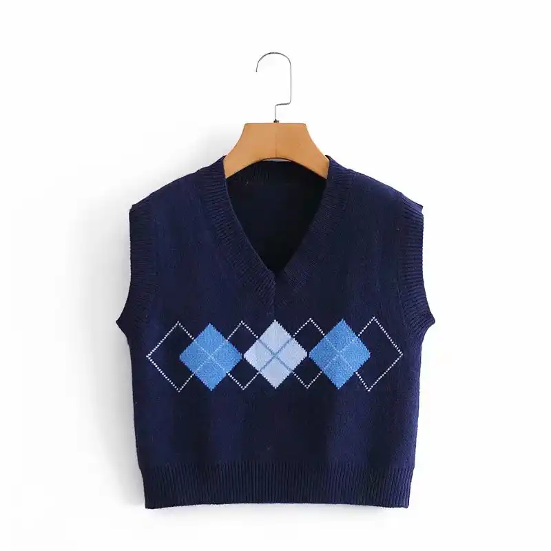 blue diamond sweater
