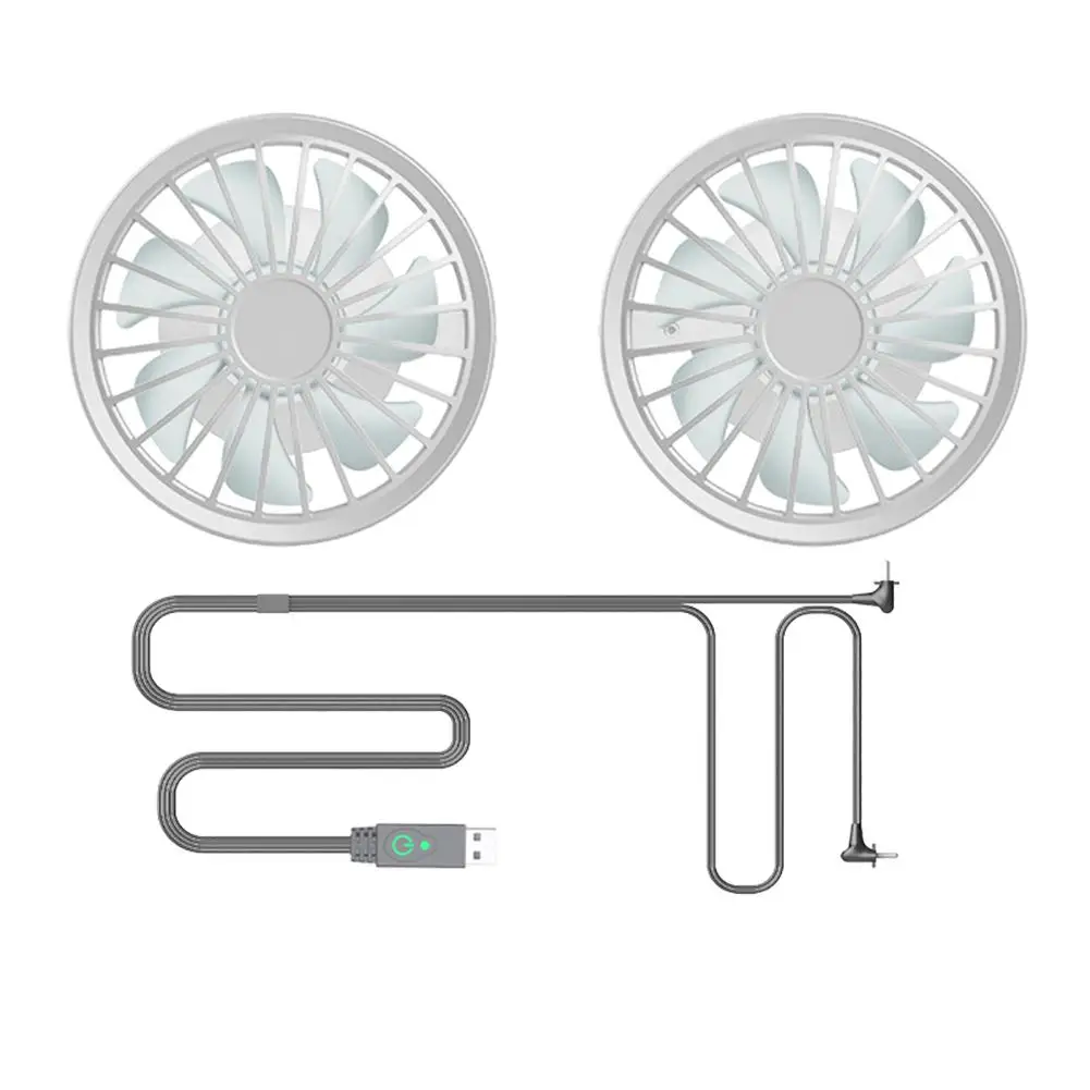 White Air Conditioning Service Fan Cool Cooling Clothes Fan 5V Brushless Motor High Speed Air Conditioner Clothing Fan+ Connector - Цвет: White