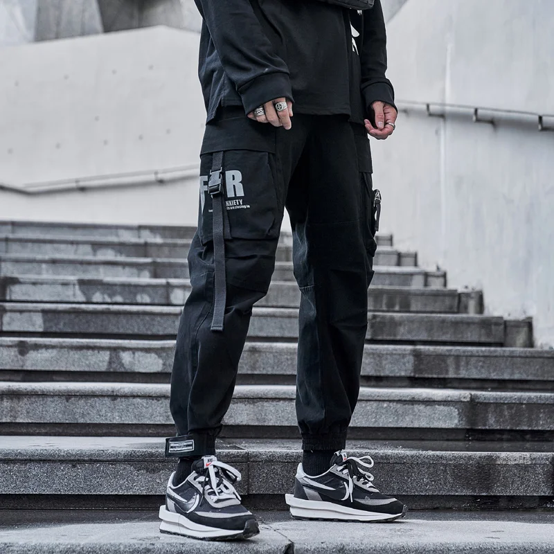 SingleRoad-Pantalon Cargo pour Homme, Baggy, Jogging, Techwear, Hip Hop,  Streetwear Japonais, Mode 2023 - AliExpress