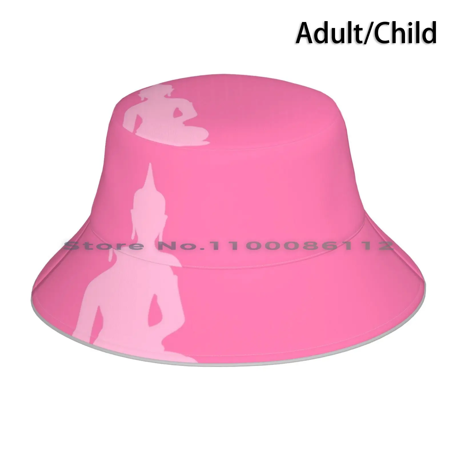 Pastello Candy Buddha Cappello Da Pescatore Berretto Da Sole Rosa Baby Candy Colori Pastello Colori Gautama Buddha Buddismo Posizione Yoga Asana