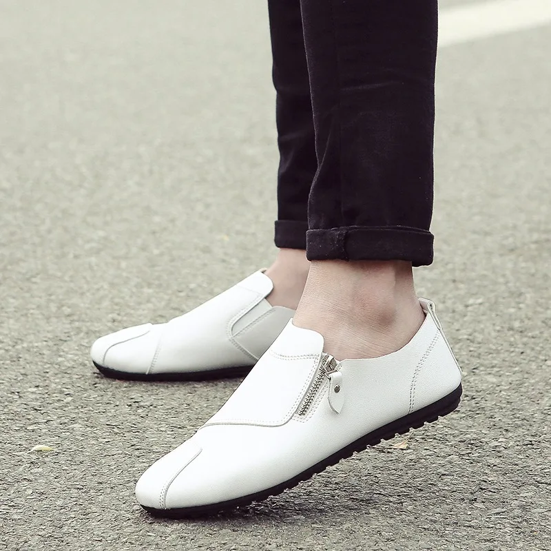 

2018 breathable High Quality Pu Leather Men Peas Shoes Soft Moccasins Loafers Fashion Brand Men Flats Comfy Driving Shoes