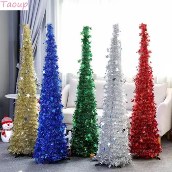 

Taoup 1.2m Fold Adjustable White Artificial Christmas Tree Decor Fake Xmas Tree Christmas Decor for Home Plastic Noel Tree DIY