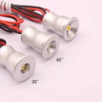 

SXZM 1pcs LED Spotlights Mini led ceiling Down lights AC85-265V 1W Light bulbs for cabinet counter showcase x