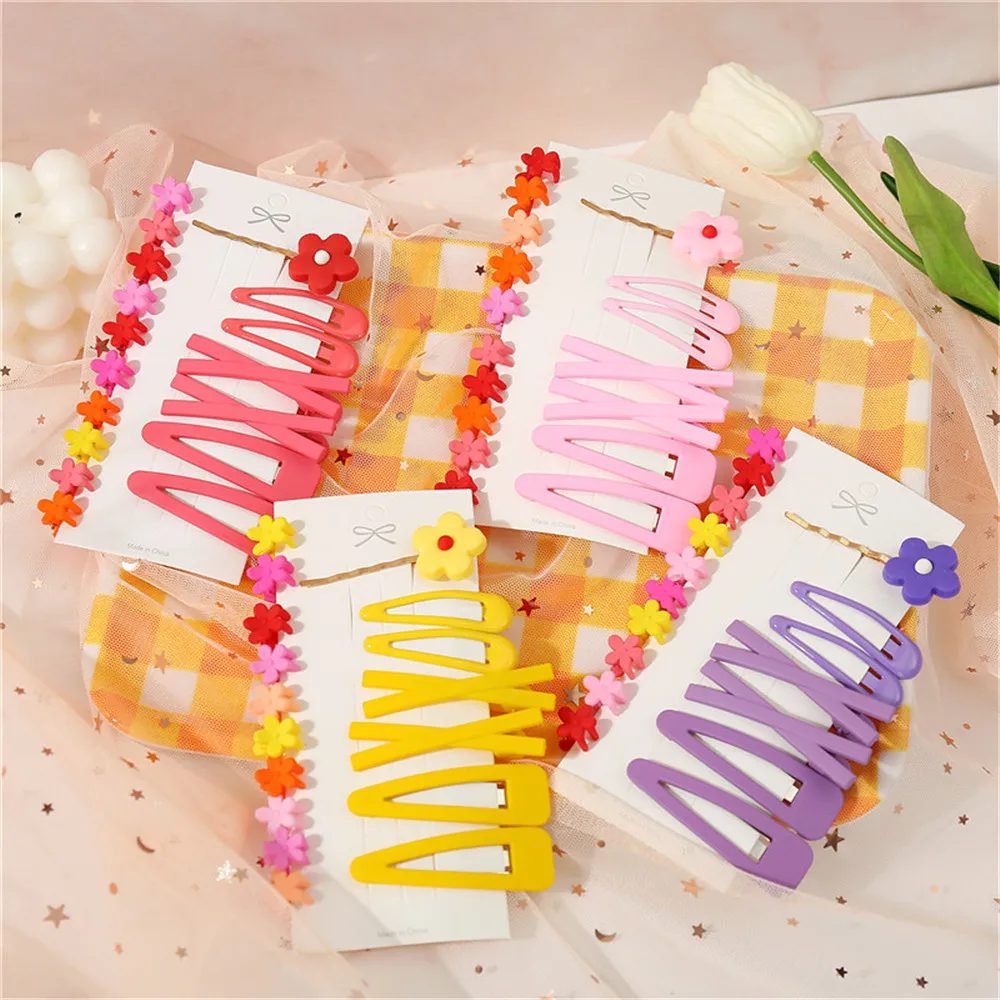 

New 17Pcs/Set Girls Cute Cartoon Flower Hairpins Sweet Headband Hair Ornament Barrettes Hair Clips Claw Fashion Hair Accessories