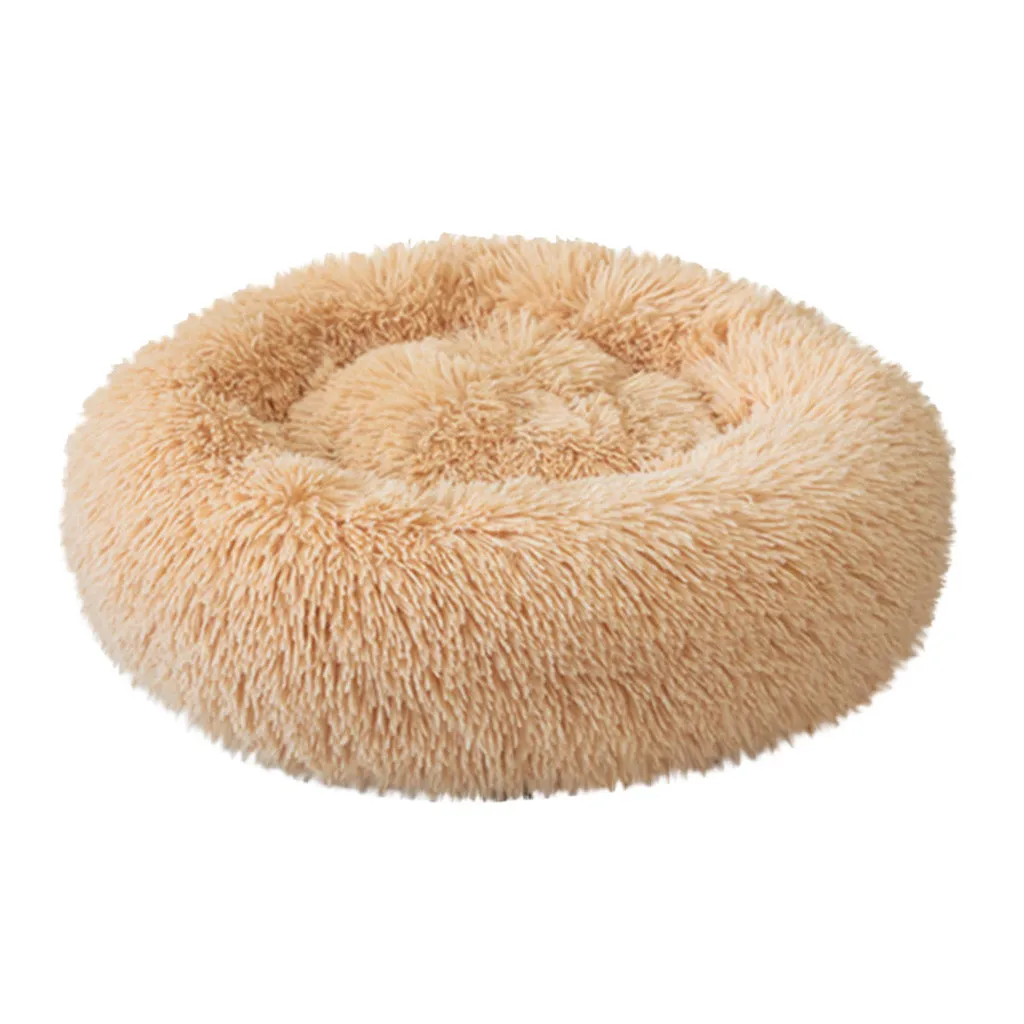 Round Dog Cat Bed Pet Washable Pet Cat House Dog Breathable Lounger Sofa Deep Sleep Cat Litter Kennel Super Soft Plush Beds@47