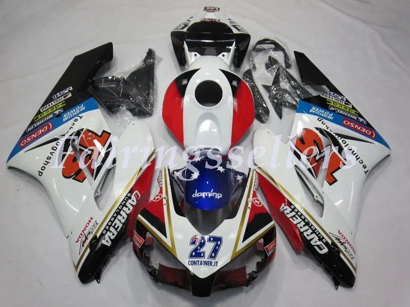 

(Injection mold) New ABS Full Fairing Kit 100% Fit For Honda CBR1000RR cbr1000 04 05 2004 2005 Fairings White Red Carrera