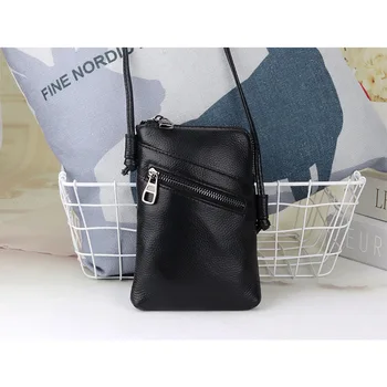 

Mobile phone bag female messenger bag small bag female new fashion wild leather vertical shoulder small shoulder bag