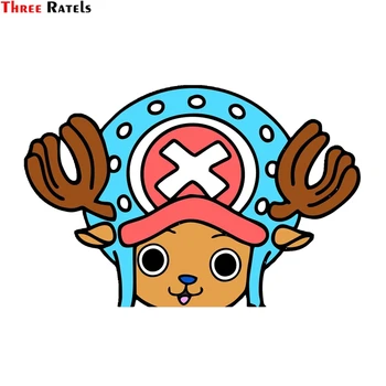 

Three Ratels FC134 3D TONY CHOPPER Peeking Anime Motorcycle Car Bumper Window Decal Vinyl Car Sticker Graffiti Laptop Sticker