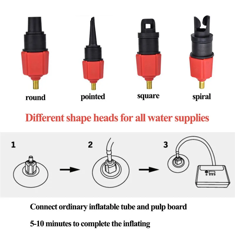 Надувные гребные лодки воздушные клапаны адаптер Набор Sup Настольный теннис весло доска каяк воздушный шланг для насоса адаптер Комплект