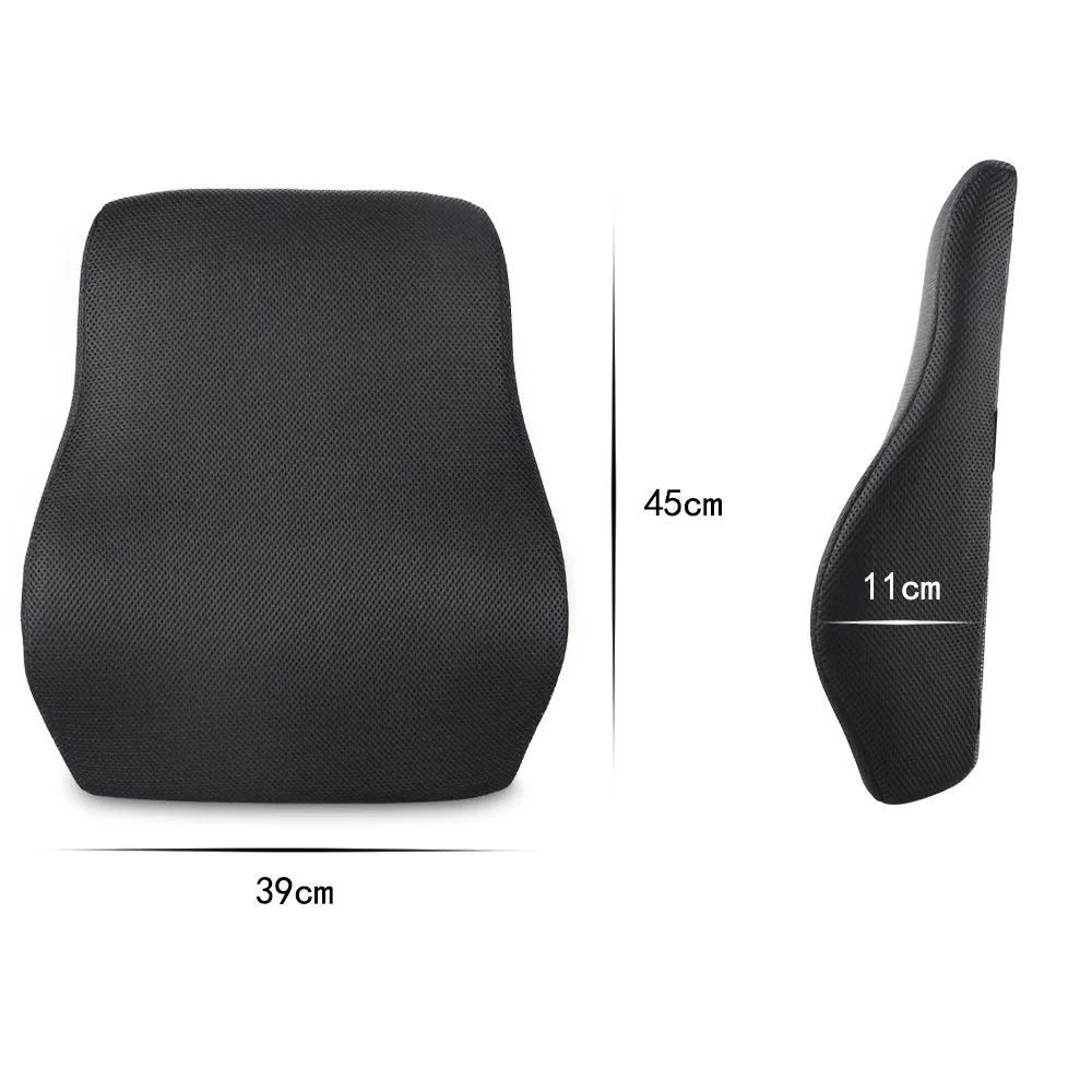 3D сетка супер мягкий стул поддержка спины поясничная поддержка для автомобиля сиденье Подушка боль в спине полиэстер черный Прямая поставка