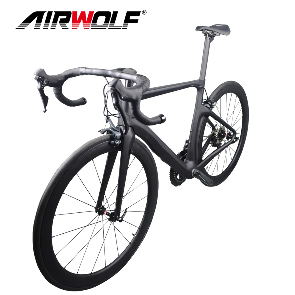 Полностью из карбона дорожный велосипед включает карбоновые колеса/руль/Shiman-o groupset NK1K углеродного волокна дорожный гоночный велосипед