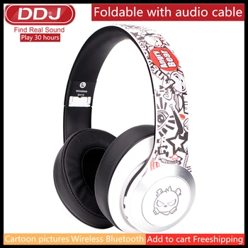 

DDJ BH10 Wireless Bluetooth Earphones Wired Phone Headset Music Sports Games Cartoon Headphones with Micphone