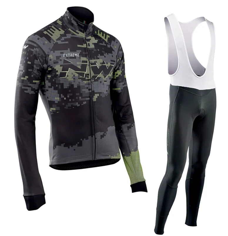 Northwave, весна/осень, одежда для велоспорта, Ropa Ciclismo Nw, Мужской трикотажный костюм, для улицы, для езды на велосипеде, MTB, одежда, комбинезон, комплект - Цвет: Cycling set