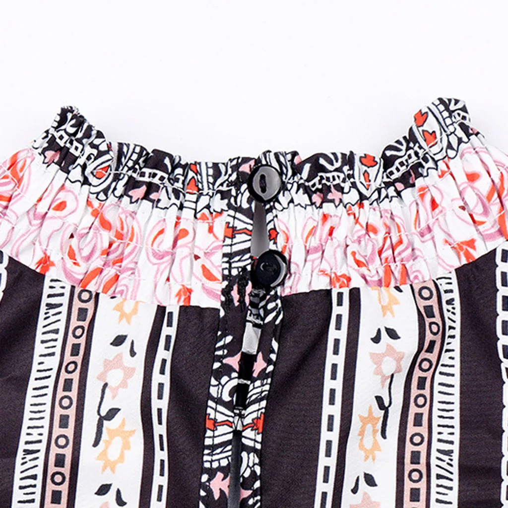 Женская одежда boho, блузки, Зимняя мода, длинный рукав, с принтом, рукав-фонарик, рубашка с вертикальной одеждой, blusas femininas