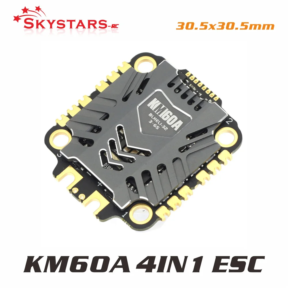SKYSTARS 60A с диагональю экрана 3-6S 4in1 ESC BLHeli-32 Скорость плата контроллера Dshot600 DShot1200 Lipo