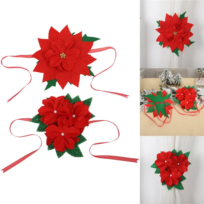 Window Curtain Tieback Clip-on Flower Tie Holder Drape Xmas Exquisite bedroom Living room Backs @5 | Дом и сад
