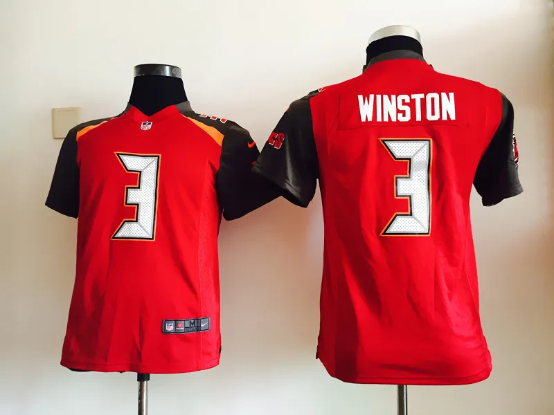 Цвет: желтый Все сшитые Молодежные Tampa Bay s Дети 54 Давид 3 Jameis Уинстон 13 майка Эванс Джерси - Цвет: Цвет: желтый